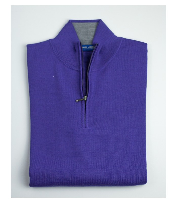 SUETER CREMALLERA MEZCLA LANA MERINO LAVANDA