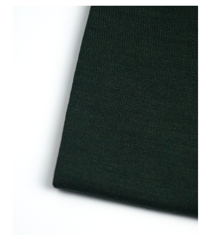 CHALECO CUELLO PICO MEZCLA LANA MERINO VERDE OSCURO