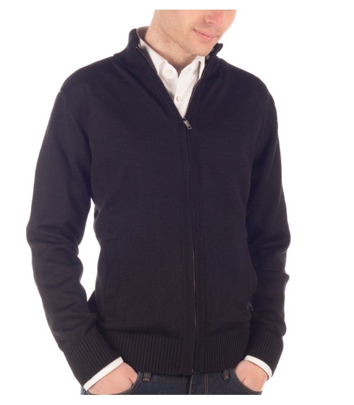 CHAQUETA MEZCLA LANA MERINO NEGRO