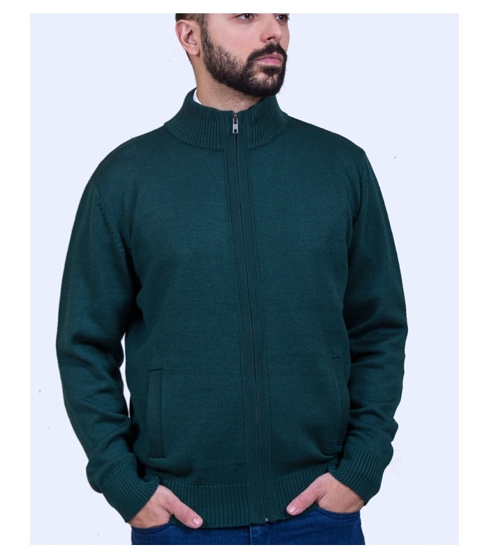 CHAQUETA MEZCLA LANA MERINO VERDE