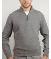 SUETER GRUESO CREMALLERA MEZCLA LAMBSWOOL GRIS