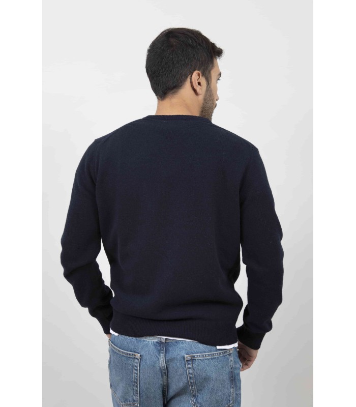 SUETER CUELLO REDONDO MEZCLA LAMBSWOOL AZUL MARINO