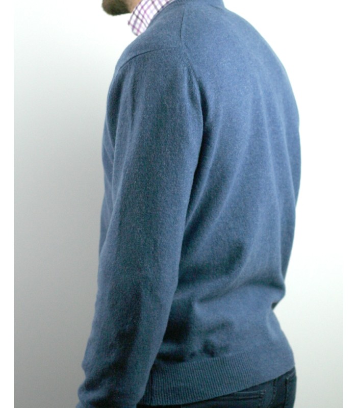 SUETER CUELLO REDONDO MEZCLA LAMBSWOOL AZUL INDIGO