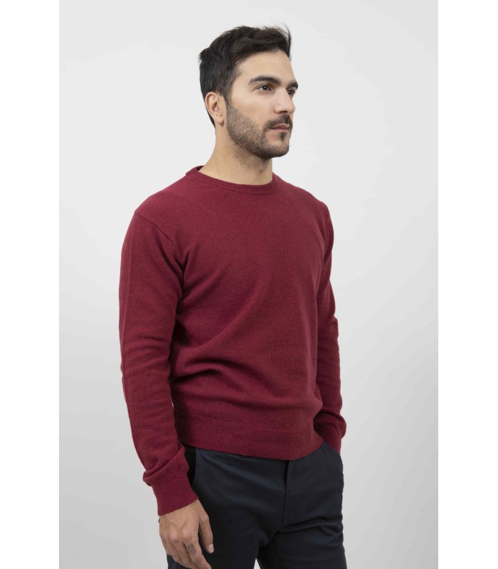 SUETER CUELLO REDONDO MEZCLA LAMBSWOOL ROJO OSCURO