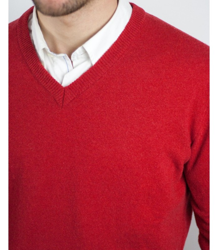 SUETER PICO MEZCLA LAMBSWOOL ROJO