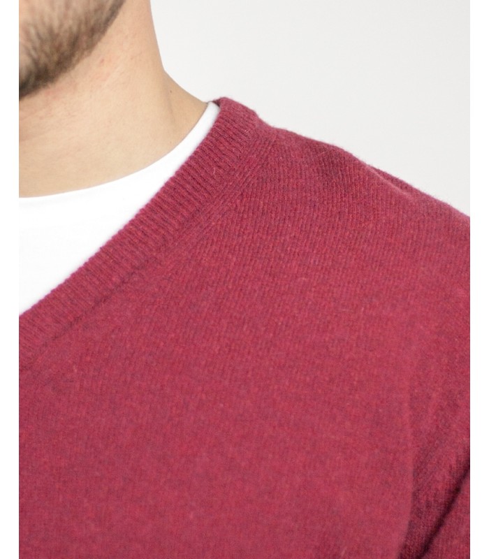 SUETER PICO MEZCLA LAMBSWOOL ROJO OSCURO