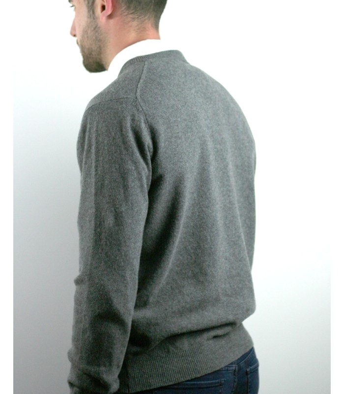 SUETER PICO MEZCLA LAMBSWOOL GRIS MEDIO