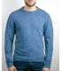 Sweater DAVID JORDA, round neck, made with recycled yarn Blue