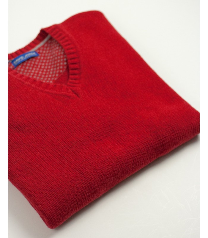 SUÉTER GRUESO PICO MEZCLA LAMBSWOOL ROJO