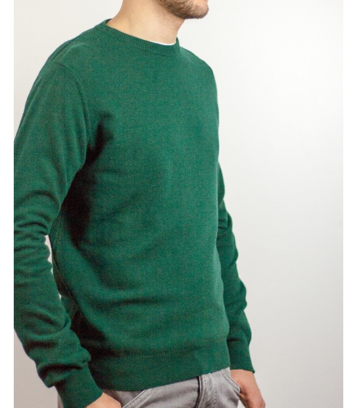 SUETER REDONDO MEZCLA CASHMERE VERDE