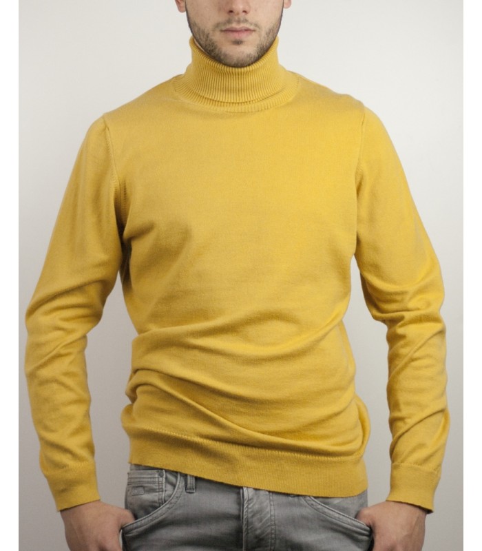 SUETER CUELLO ALTO ALGODÓN ORGÁNICO AMARILLO