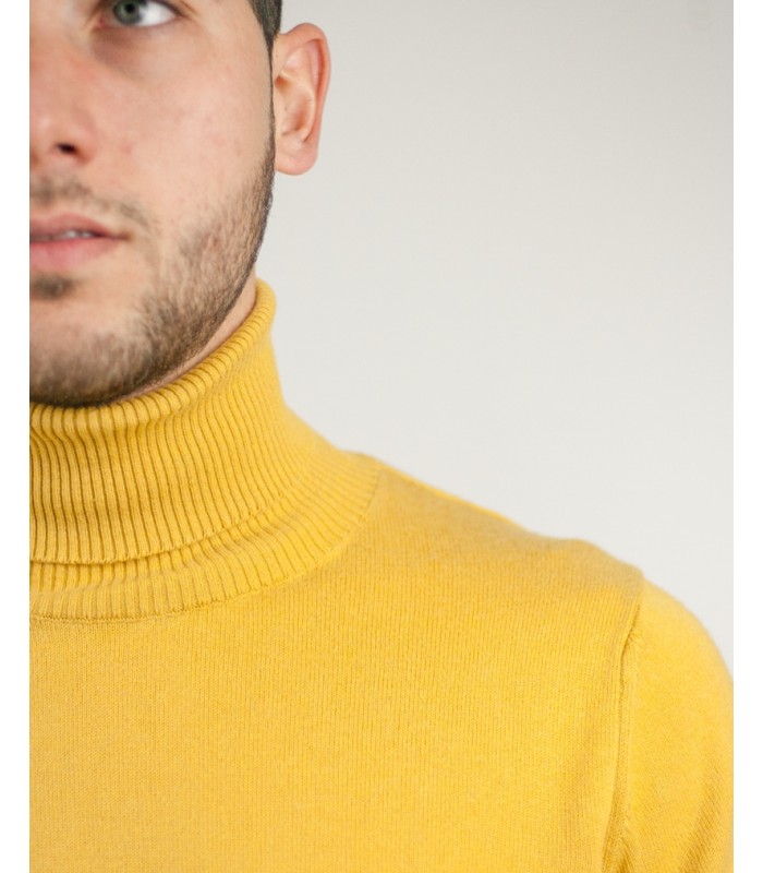 SUETER CUELLO ALTO ALGODÓN ORGÁNICO AMARILLO