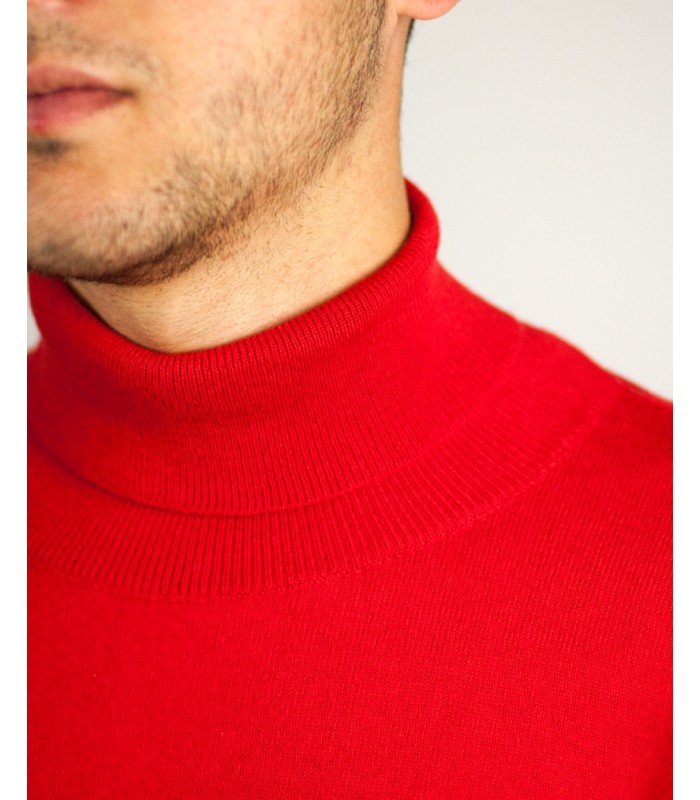 SUETER CUELLO ALTO ALGODÓN ORGÁNICO ROJO