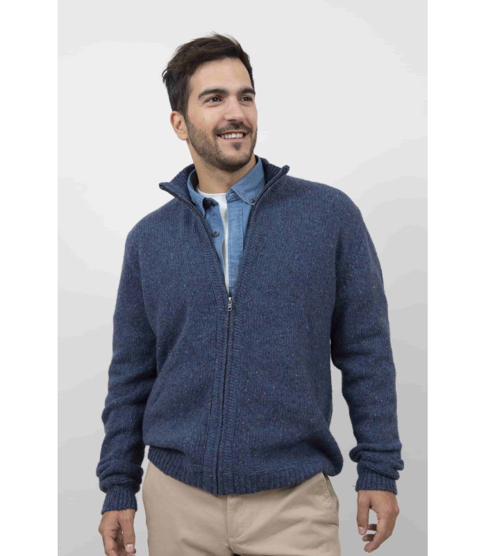 CHAQUETA TWEED AZUL MARINO