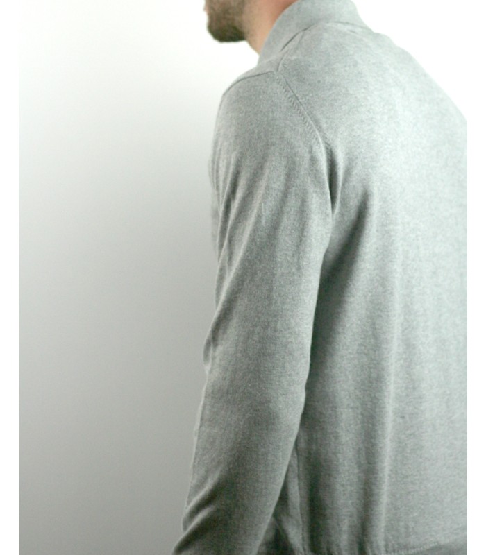 BUTTON POLO ORGANIC COTTON GREY