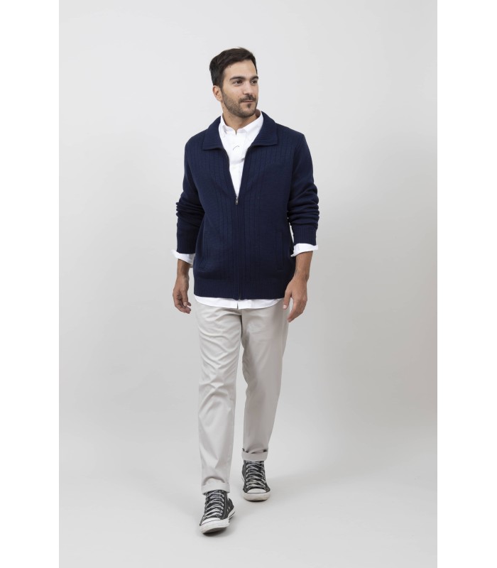 CARDIGAN MERINO WOOL BLEND LIGHT BLUE