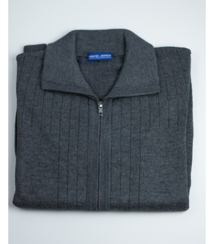 CARDIGAN MERINO WOOL BLEND GREY