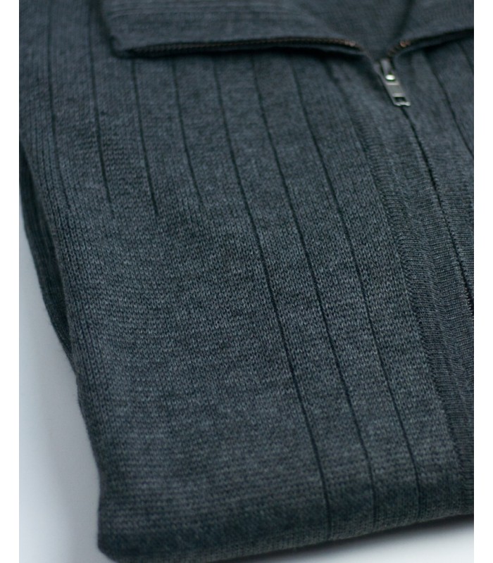 CARDIGAN MERINO WOOL BLEND GREY